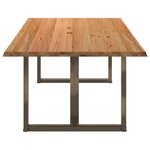 vidaXL Table à manger et bord naturel bois massif chêne rectangulaire