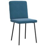 vidaXL Chaises à manger lot de 4 Bleu Velours
