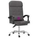 Fauteuil de massage inclinable de bureau informatique étude similicuir gris 02_0025404