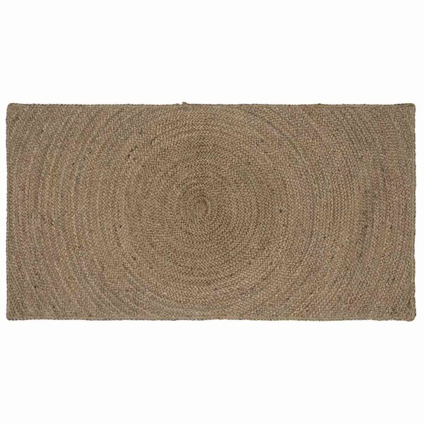 vidaXL Tapis de surface Rectangulaire Gris 80 x 150 cm Jute