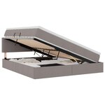 vidaXL Lit avec rangement et matelas Taupe 160 x 200 cm Velours