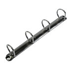 Classeur rembordé pvc 4 anneaux en d de 40mm en 3ème de couverture - a4 maxi - vert - x 15 - exacompta