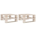 vidaXL Tables palette de jardin 2 Pièces Bois de pin imprégné