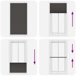 vidaXL Store plissé noir 105x200 cm largeur du tissu 104 4cm polyester