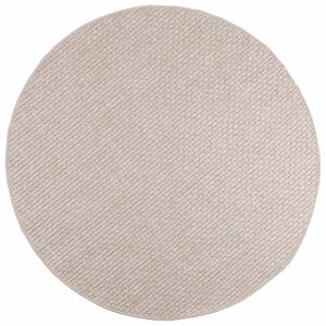 vidaXL Tapis de surface Rond HUARTE Crème Ø 120 CM Polyester