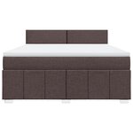 vidaXL Sommier à lattes de lit avec matelas Marron foncé 180x200 cm