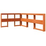vidaXL Lit bibliothèque sans matelas cire marron 120x200 cm pin massif