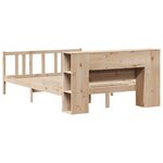 vidaXL Lit bibliothèque sans matelas 135x190 cm bois de pin massif