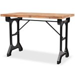 vidaXL Table à manger dessus en bois de sapin massif 122x65x82 cm