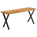 vidaXL Banc avec bord vivant 105 cm bois d'acacia massif