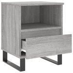vidaXL Tables de chevet 2 Pièces sonoma gris 40x35x50 cm bois ingénierie