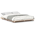 vidaXL Cadre de lit surélevé Marron 160 x 200 cm Bois massif en pin