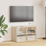 vidaXL Support de télévision avec tiroir Chêne Sonoma 79 x 40 x 48 cm