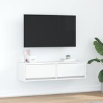 Meuble TV vidaXL Blanc 100x31x25 5 cm en Bois d'ingénierie
