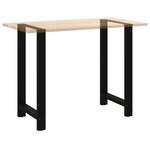 vidaXL Pieds de table de bar Noir 2 pièces 60 x (100-101) cm Acier