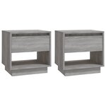vidaXL Tables de chevet 2 Pièces Sonoma gris 45x34x44cm Bois d'ingénierie