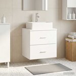 vidaXL Vanité de lavabo mural Blanc 49 5 x 41 x 62 5 cm