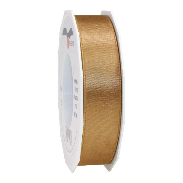 Satin double face 25-m-rouleau 25 mm or