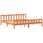 vidaXL Lit bibliothèque sans matelas cire marron 180x200cm bois massif