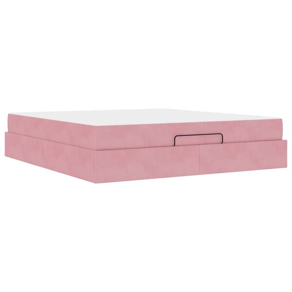 vidaXL Cadre de lit Rose 180 x 200 cm Velours
