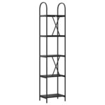 vidaXL Étagère Chêne noir 40 x 30 x 183 cm Bois d'ingénierie