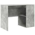 vidaXL Bureau d'angle avec tiroir Gris béton 102 x 88 x 75 cm