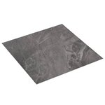 vidaXL Dalles de plancher PVC autoadhésif 5 11 m² noir avec motif