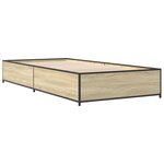 vidaXL Cadre de lit sans matelas chêne sonoma 100x200 cm