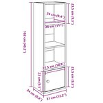 vidaXL Bibliothèque vieux bois 31x24x102 cm bois d'ingénierie