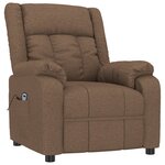 vidaXL Fauteuil inclinable électrique Marron Tissu