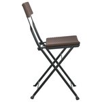 vidaXL Chaises de bistrot pliantes lot de 8 Résine tressée et acier
