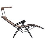 vidaXL Chaise pliable de terrasse Textilène Taupe