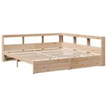 vidaXL Lit bibliothèque sans matelas 180x200 cm bois massif de pin