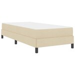 vidaXL Lit à ressorts avec matelas Crème 90 x 190 cm tissu