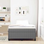 vidaXL Cadre de lit Gris clair 120 x 190 cm Tissu en velours côtelé