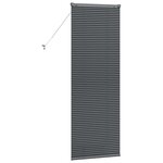 vidaXL Store de Fenêtre avec des rideaux Manuel Gris foncé Aluminium