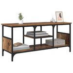 vidaXL Meuble TV Bois Ancien 100 x 35 x 45 cm Bois d'ingénierie et fer