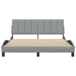 vidaXL Cadre de lit sans matelas Hanko gris clair 160x200 cm tissu