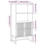 vidaXL Buffet haut noir 60x35x125 cm bois d'ingénierie
