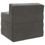 vidaXL Canapé-lit pliable Gris foncé 200 x 70 x 15 cm Velours
