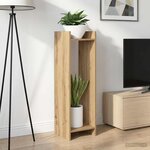 vidaXL Support de Plante 2 pièces Chêne artisanal 30 x 30 x 100 cm