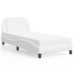 vidaXL Cadre de lit sans matelas Zadar blanc 90x200 cm similicuir