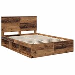 vidaXL Cadre de lit Bois ancien 150 x 200 cm Bois de pin massif