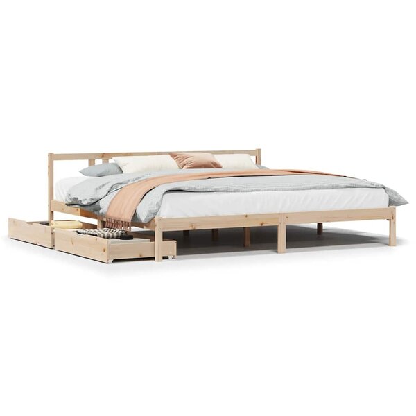 vidaXL Cadre de lit sans matelas 180x200 cm bois massif de pin