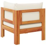 vidaXL Canapé d'angle de jardin avec coussins bois massif d'acacia