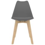 vidaXL Chaises à manger lot de 2 Gris Plastique