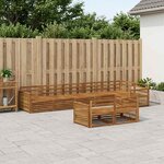vidaXL Ensemble de canapés d'extérieur 8 Pièces Naturel