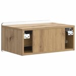 vidaXL Cabinet de chevet mural 2 pc Chêne artisanal 49 x 34 5 x 24 cm
