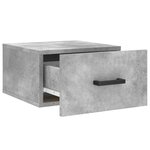 vidaXL Table de chevet murale gris béton 35x35x20 cm