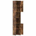 vidaXL Armoire de bain Chêne fumé 30x30x183 5 cm Bois d'ingénierie